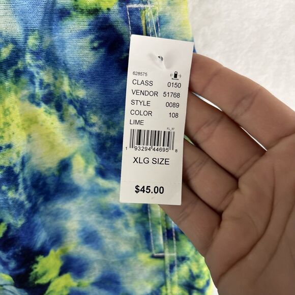 Trunks Surf & Swim Tie Dye Swim Trunk 17" Mens Size XL Blue Yellow NWT - Picture 4 of 8